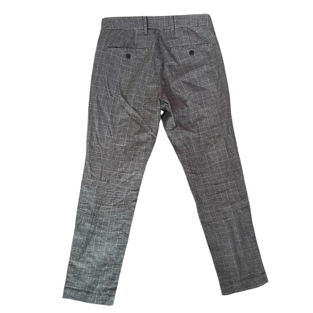 NWT Abercrombie & Fitch Plaid Linen Blend Skinny Taper Pants Size 28 - Picture 2 of 5